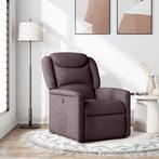 vidaXL Fauteuil verstelbaar stof donkerbruin, Verzenden, Nieuw