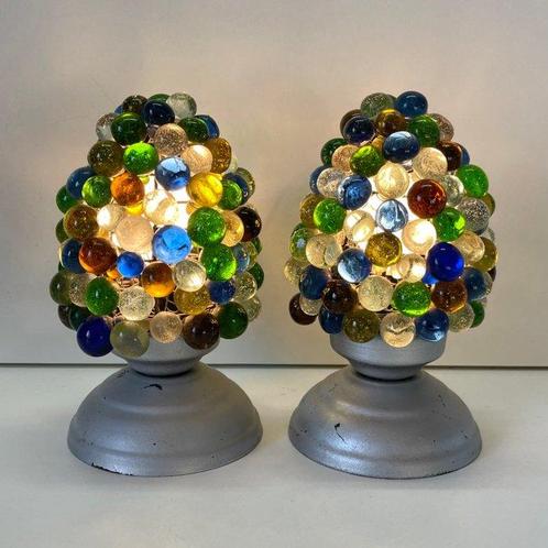 Venetiaanse Druiven Lampen - Tafellamp (2) - Glas, Antiek en Kunst, Curiosa en Brocante