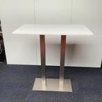 Sta-tafel, (hxbxd) 112x110x70 cm, wit - RVS, Gebruikt