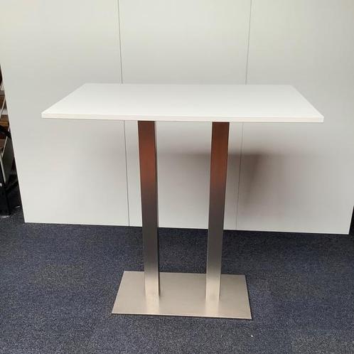Sta-tafel, (hxbxd) 112x110x70 cm, wit - RVS, Huis en Inrichting, Tafelonderdelen, Gebruikt