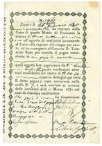 Italië. Ducati 1840 - Lipari Biglietto pegnorizio del Monte