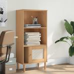 vidaXL Boekenkast SENJA rattan-look 60x35x130 cm grenenhout, Huis en Inrichting, Kasten | Boekenkasten, Verzenden, Nieuw