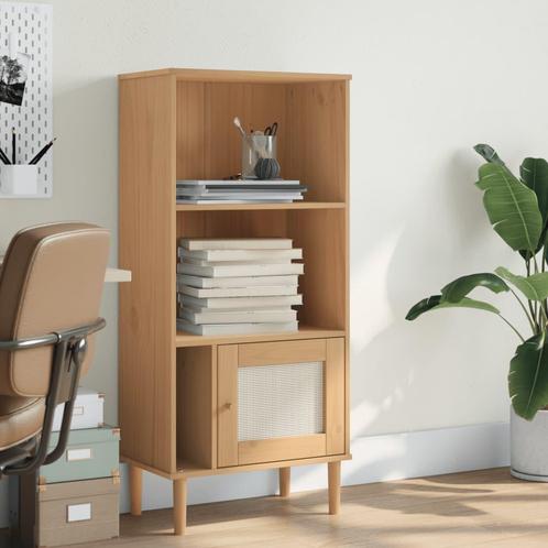 vidaXL Boekenkast SENJA rattan-look 60x35x130 cm grenenhout, Huis en Inrichting, Kasten | Boekenkasten, Nieuw, Verzenden
