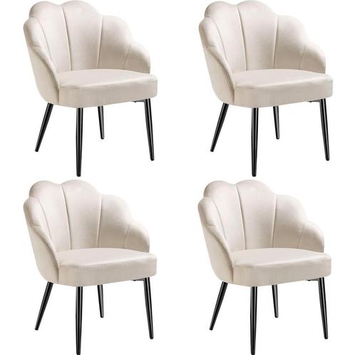 tectake Cocktail stoel Hellen, gestoffeerd met fluwelen bekl, Huis en Inrichting, Stoelen, Verzenden