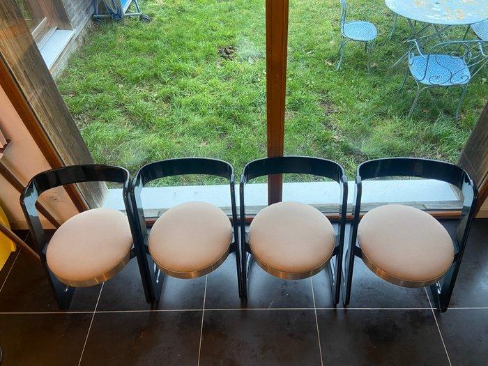 Willy Rizzo - Stoel (4) - Hout, Aluminium, Antiquités & Art, Art | Objets design