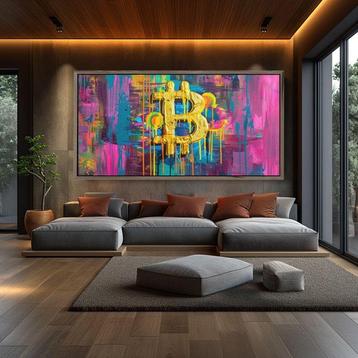 Dine Chanima (XX-XXI) - Giant Bitcoin in Bold Spray paint