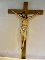 Antiek Crucifix - Gips, Hout - 1950-1960 - Kruisbeeld groot