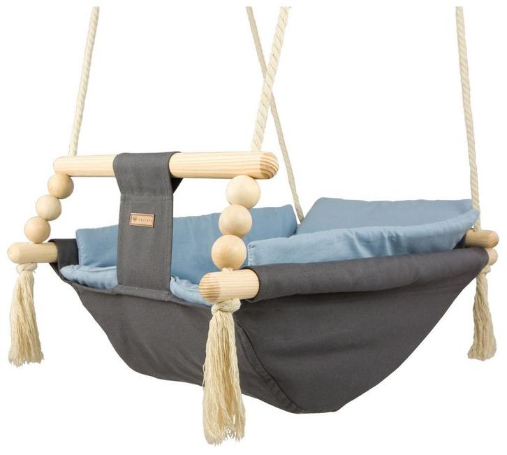 Babyschommel - max. 20 kg - grijs, lichtblauw, Kinderen en Baby's, Speelgoed | Buiten | Speeltoestellen, Nieuw, Ophalen of Verzenden