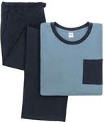 2dekans | Milanoro - Katoenen pyjama voor heren - Blauw -, Ophalen of Verzenden, Nieuw