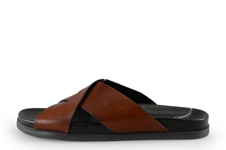 Manfield Slippers in maat 43 Cognac | 5% korting, Kleding | Heren, Schoenen, Overige kleuren, Gedragen, Slippers, Verzenden