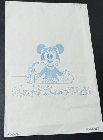 Walt Disney, 1996 - Dessin de Mickey Mouse - Walt Disney