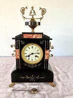 Pendule - Marmer, Zinklegering, Glas - 1850-1900, Antiek en Kunst