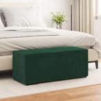 vidaXL Kruk Donkergroen 101 x 41 x 40 cm Velvet en, Verzenden