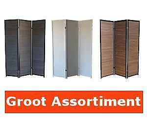 Houten Kamerscherm Paravent Scheidingswand - Diverse Kleuren beschikbaar voor biedingen