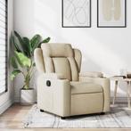 vidaXL Fauteuil inclinable Crème Tissu, Maison & Meubles, Verzenden, Neuf