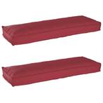 vidaXL Ligbedkussens voor Bank 2 stuks Bordeauxrood 120x40x8, Verzenden, Nieuw