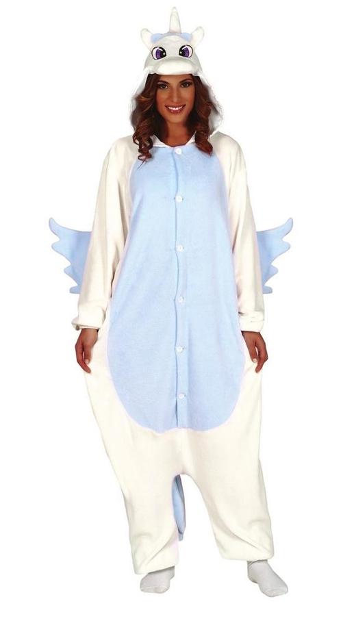 Unicorn Onesie Blauw L, Kleding | Dames, Carnavalskleding en Feestkleding, Nieuw, Verzenden