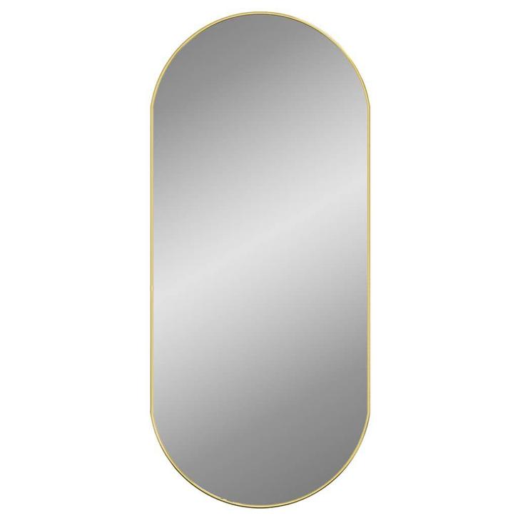 Ovale Wandspiegel Goudkleurig - 100x45cm - Retour Deal -, Huis en Inrichting, Woonaccessoires | Spiegels, Rechthoekig, Nieuw, 100 tot 150 cm