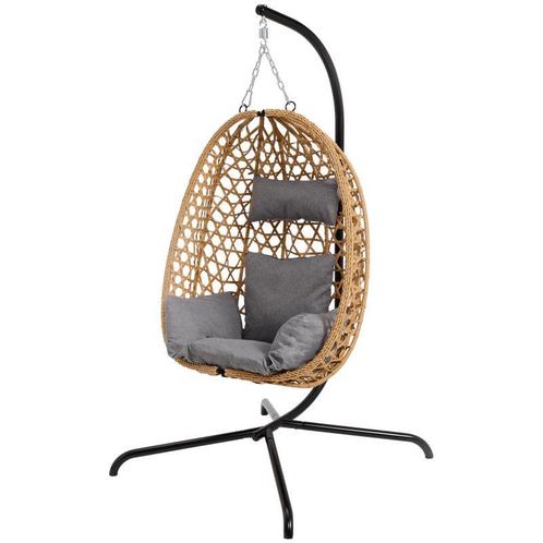 Ei-vormige hangstoel voor buiten - 105 x 103 x 195 cm, Tuin en Terras, Tuinstoelen, Nieuw, Verzenden