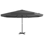 Parasol Antraciet - 5 Meter | OP = OP | Goedkoop!, Tuin en Terras, Parasols, Verzenden, Nieuw, Meer dan 4 meter, Zweefparasol