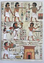 Tintin - Imitation dune fresque Egyptienne - Signée par