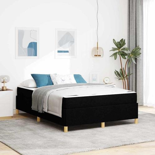 vidaXL Boxspring bed Anders Zwart en Wit en Zwart 140 x 200, Huis en Inrichting, Slaapkamer | Bedden, Nieuw, Verzenden