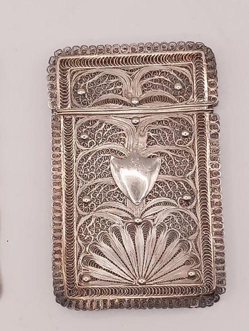 Peigne - Argent, Os - Pente en carton, Antiek en Kunst, Antiek | Zilver en Goud