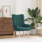 vidaXL Relaxzetel Donkergroen Stof, Huis en Inrichting, Fauteuils, Verzenden, Nieuw