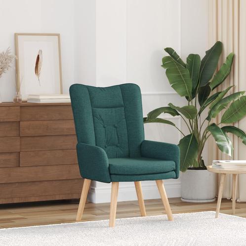 vidaXL Relaxzetel Donkergroen Stof, Huis en Inrichting, Fauteuils, Nieuw, Verzenden