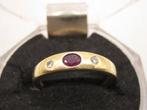 Bague - 14 carats Or jaune, Bague Brillants Rubis Fritz, Nieuw