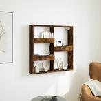 vidaXL Wandkast 80x15x80 cm bewerkt hout gerookt, Huis en Inrichting, Kasten | Wandmeubels, Verzenden, Nieuw