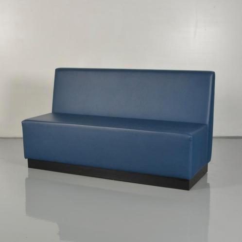 Treinbank Frontseat - Blauw leder  - 160 x 90 cm, Huis en Inrichting, Stoelen, Gebruikt, Ophalen of Verzenden