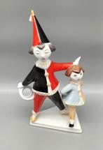 Hollóházi - Beeld, Circus Clowns - 21 cm - Porselein, Antiek en Kunst