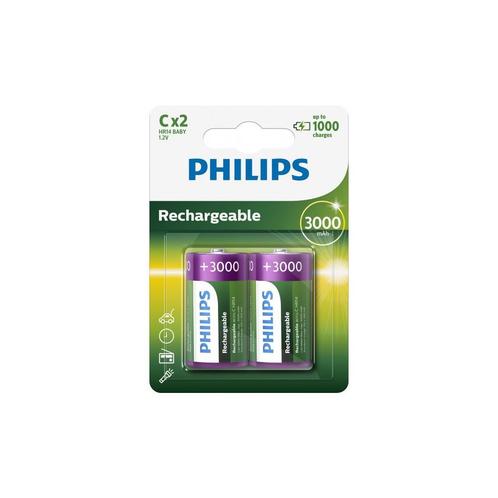 Philips MultiLife 1.2V C/HR14 3000mah NiMh oplaadbare bat..., Audio, Tv en Foto, Accu's en Batterijen, Nieuw, Verzenden