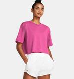 Under Armour Campus Boxy Crop SS-PNK - Maat XS, Kleding | Dames, Topjes, Nieuw, Ophalen of Verzenden, Korte mouw, Roze
