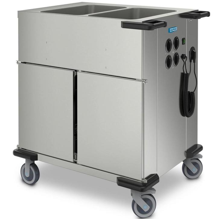 Bain-Marie Wagen | Elektrisch | 2x 1/1 GN |  90°C | 2.3kW, Zakelijke goederen, Horeca | Keukenapparatuur, Nieuw in verpakking