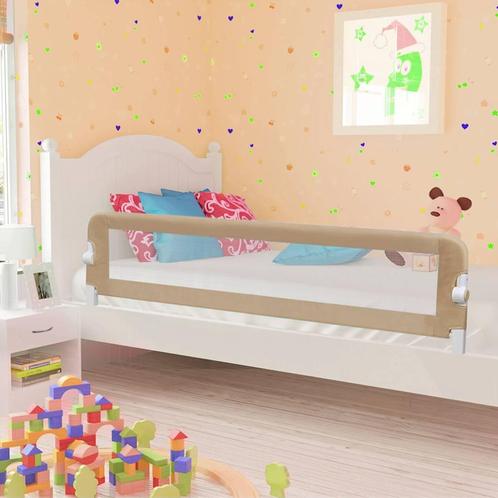 vidaXL Bedhekje peuter 180x42 cm polyester taupe, Kinderen en Baby's, Traphekjes, Nieuw, Verzenden