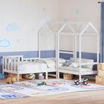 vidaXL Kinderbed met bank en huisje massief grenenhout wit, Verzenden, Nieuw