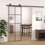 vidaXL Schuifdeur met beslag 76x205 cm ESG-glas en aluminium, Doe-het-zelf en Bouw, Deuren en Vliegenramen, Verzenden, Nieuw