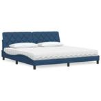 vidaXL Bed met matras stof blauw 200x200 cm, Huis en Inrichting, Verzenden, Nieuw