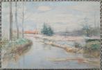 Henri Seghers (1848-1919) - Rivierlandschap in Vlaanderen, Antiquités & Art, Art | Peinture | Classique