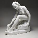 Herend - Beeld, Art Deco Nude Lady - 24 cm - Porselein, Antiek en Kunst
