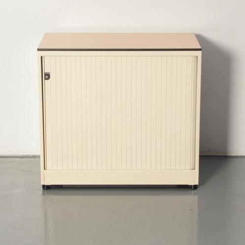 Ahrend roldeurkast, lichtgrijs, 74x80 cm, incl. 1 legbord, Huis en Inrichting, Kasten | Roldeurkasten en Archiefkasten, Gebruikt