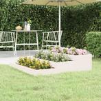 vidaXL Plantenbak 107x107x27 cm massief grenenhout wit, Tuin en Terras, Verzenden, Nieuw