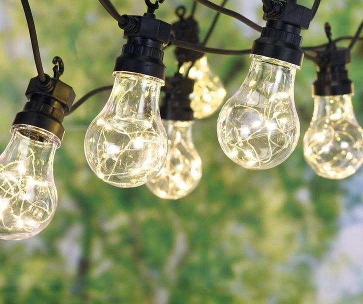 2dekans | Feestverlichting voor Buiten – 10 Lampen met 100, Jardin & Terrasse, Éclairage extérieur, Enlèvement ou Envoi