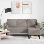 vidaXL 3-Zits L-vormige Zetel in Taupe - 160 cm Stof, Huis en Inrichting, Verzenden, Nieuw