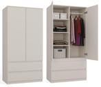 Kledingkast creme 90 cm met legplanken en roedestang Creme, Huis en Inrichting, Kasten | Kleerkasten, Verzenden, Nieuw, 50 tot 100 cm