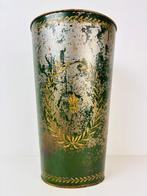 Porte-parapluies - Fleur-de-lis en étain française antique,