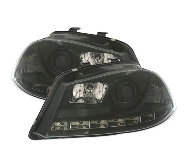 PHARES SEAT IBIZA CORDOBA 6L 02-08 DAYLIGHT LED FOND NOIR, Auto-onderdelen, Verlichting, Verzenden