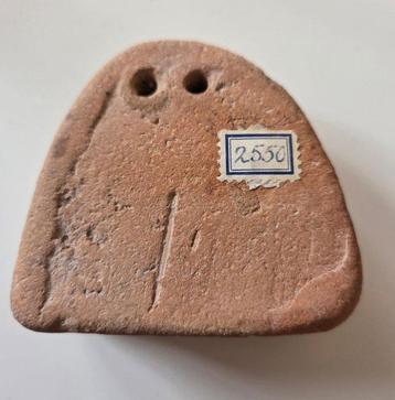 Grec antique mycénien Terre cuite Poids de tissage OWL